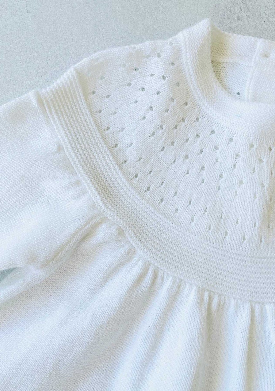 7845 NWT J JILL small Love Linen white pullover knit Ghana